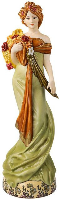 Goebel Porzellan-Figur Muchas Frühling in Mehrfarbig mit floralem Design im Art Nouveau Stil - Bild 1
