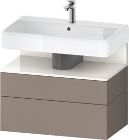 Duravit Waschtischunterschrank Qatego Wandmontage in Weiß und Grau Matt, B/T/H: 79 x 47 x 59 cm - Bild 1