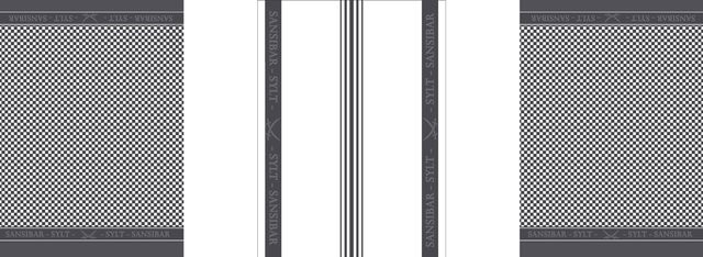 Geschirrtuch SANSIBAR Jacquard aus Baumwolle in Anthrazit und Grau mit modernem Grafikdesign, Breite: 70,0 cm, Höhe: 50,0 cm - Bild 1