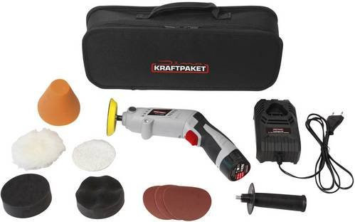 Dino KRAFTPAKET Multiplex Akku Rotationspoliermaschine in Stabform, 10.8V, 100W, 400 - 3000 U/min, 80mm, Multicolor - Bild 1