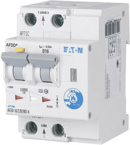 Eaton Brandschutzschalter RCBO 2-polig 16A 0,01A 230 V/AC Weiß - Bild 1