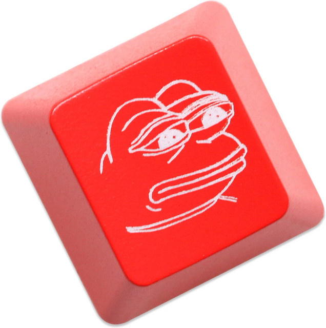 KPrepublic Tastenkappe Sad Frog THX-Meme aus ABS in Schwarz-Rot mit Hintergrundbeleuchtung für R1 ESC - Bild 1
