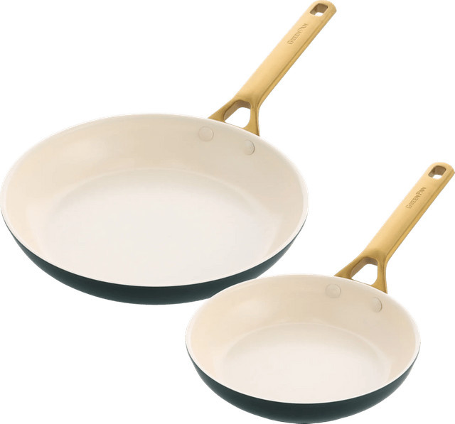 GreenPan Padova Reserve Bratpfannenset Pine Green mit keramischer Antihaftbeschichtung, 20 cm und 26 cm - Bild 1