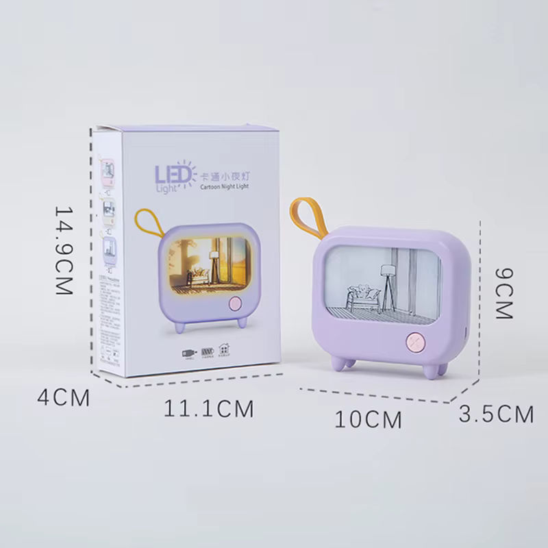 Lyfs LED Nachtlicht in TV-Design als dekorative Tischlampe für Kinderzimmer in Weiß und Multicolour - Bild 5