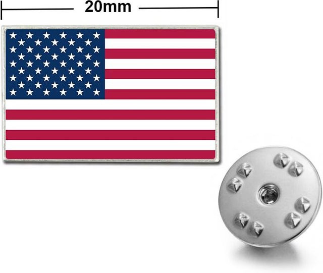 Brosche Edelstahl, Rechteck Form, Silber, Unisex - Bild 1