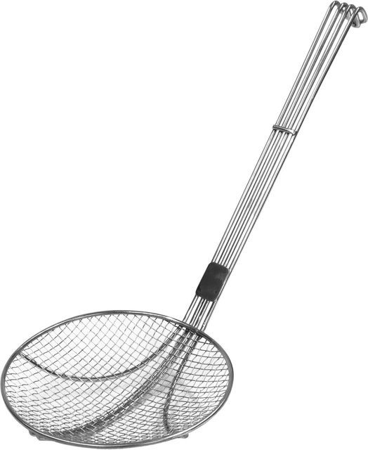 Schneider Frittierschaufel Skimmer aus Edelstahl in Silber, Durchmesser: 24 cm, Länge: 64 cm - Bild 1