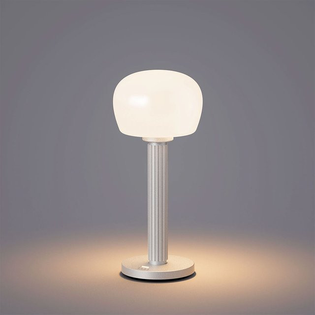 ELLE Decoration Vendome LED-Akkuleuchte in Silber mit Dimmer und Touch-Bedienung - Bild 1