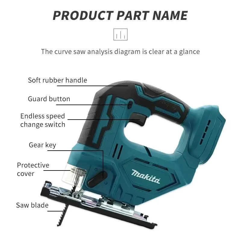 Makita DJV182Z bürstenlose Akku-Stichsäge mit 340 W Leistung für LXT Akkus - Bild 2