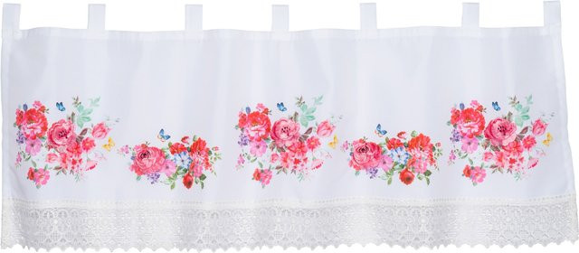 Bistrogardine Blüte von viva domo in Weiß und Pink mit floralem Design - Bild 1