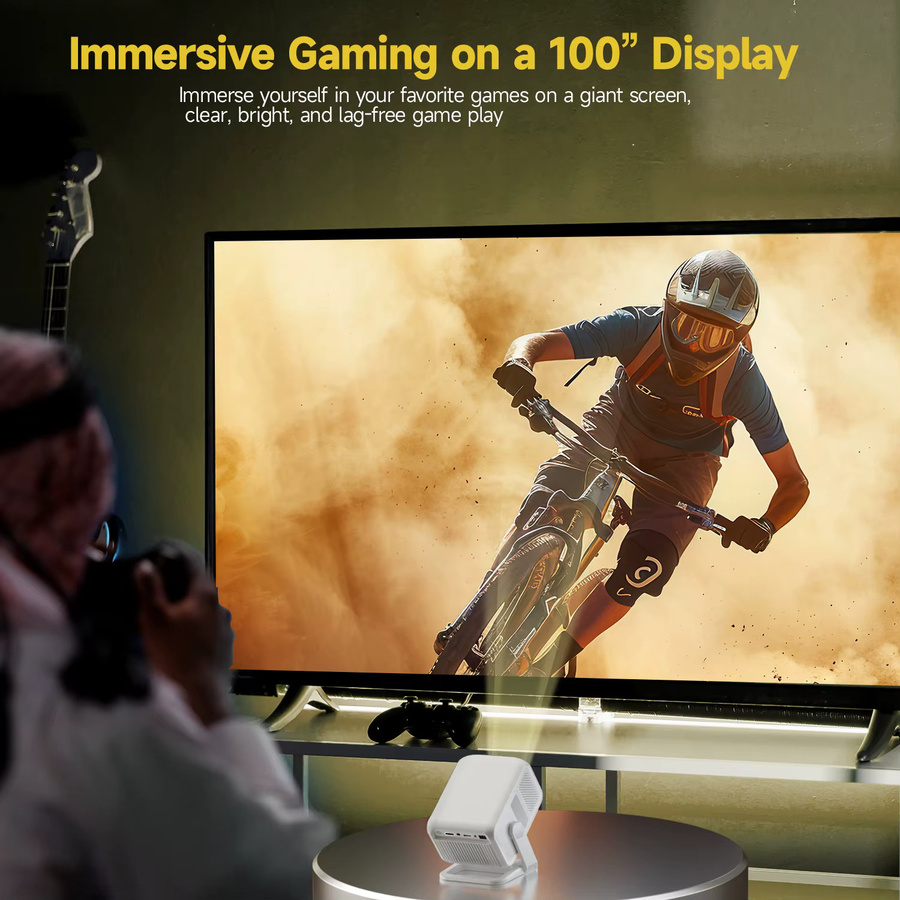 Magcubic HY310X Tragbarer Projektor in Weiß mit 4K UHD Unterstützung, 420 ANSI, WiFi 6 und Autofokus, Android 11 für Home und Outdoor Cinema - Bild 6