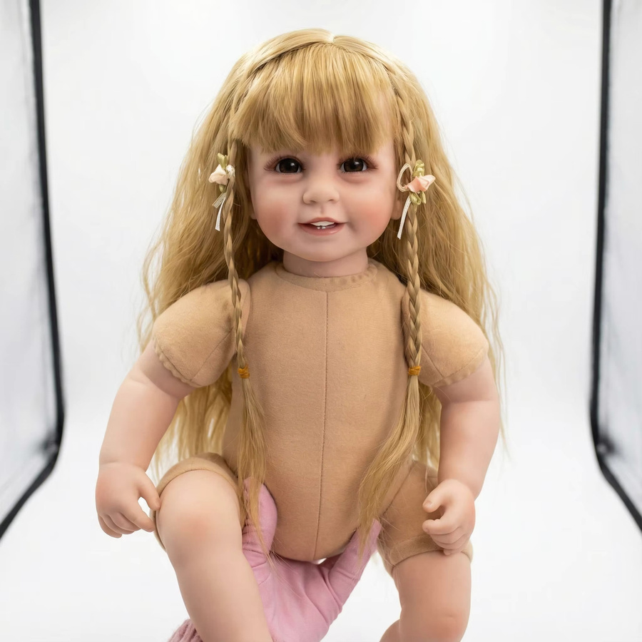 NPK Nackte Reborn-Babypuppe, 22 Zoll, Weichkörper, Lächeln, Modepuppe - Bild 2