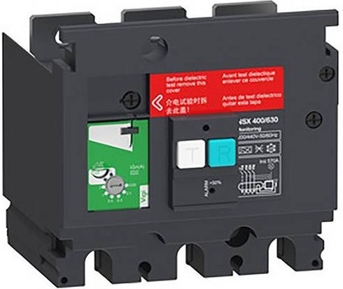 Schneider Electric LV432469 VigiPacT Isolationsüberwachung Zusatzmodul mit Alarm für ComPacT NSX 400/630 3P, Grau, 200 VAC bis 440 VAC, 30mA - Bild 1