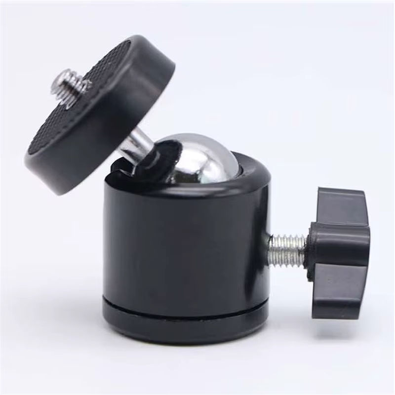 Fomscvka Stativadapter mit 1/4 Zoll Schraubenloch für Kameraköpfe und LED-Lichthalterungen, Schwarz - Bild 2