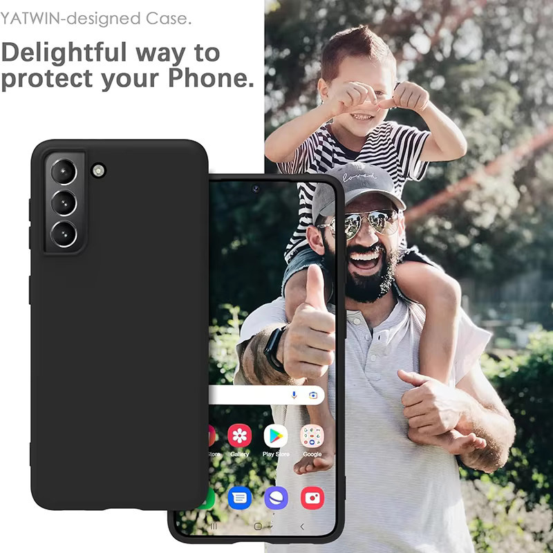 Stoßfeste Silikon-Handyhülle für Samsung Galaxy A-Serie in Schwarz - Bild 2