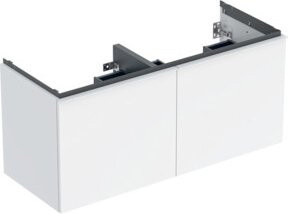 Geberit Doppelwaschtisch-Unterschrank Acanto in Weiß, glänzend, Breite: 119 cm - Bild 1