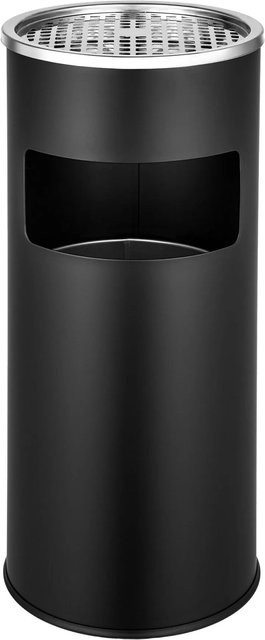 tectake Standaschenbecher rund mit Mülleimer und Inneneimer Schwarz, Volumen: 30 l, B/T/H: 25 x 25 x 61 cm - Bild 2