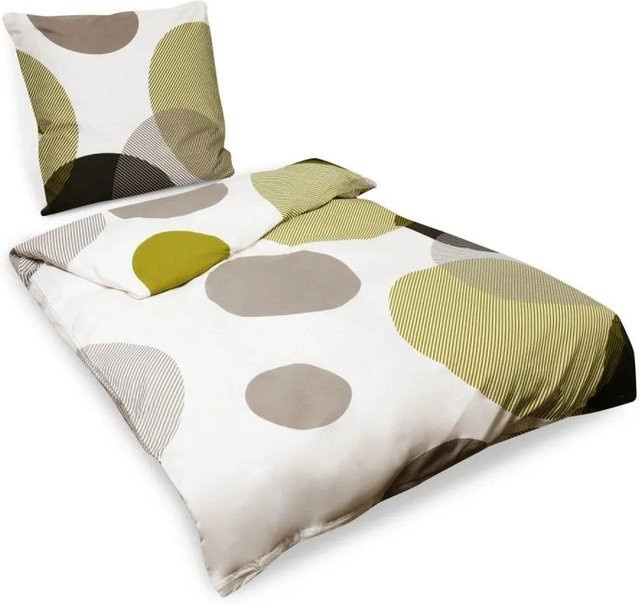 Beautissu 2-teiliges Bettwäsche-Set aus Baumwolle Multicolor, Bettbezug B: 155 cm, H: 220 cm und Kissenbezug B: 80 cm, H: 80 cm - Bild 1
