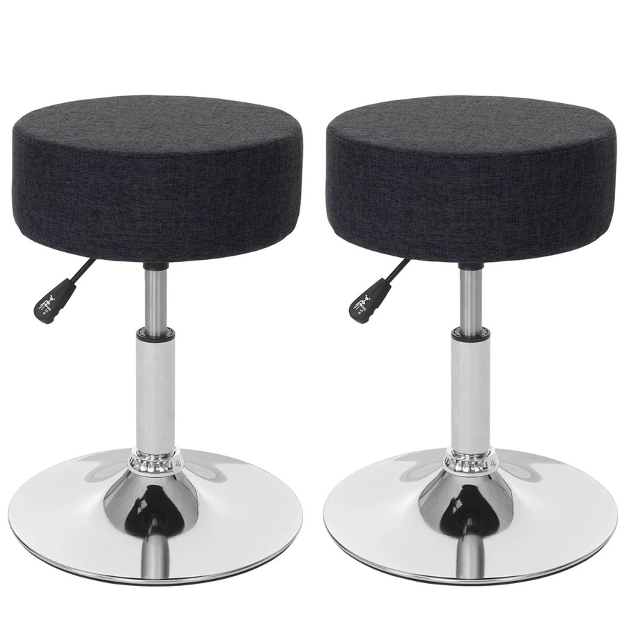 PROREGAL 2er-Set Sitzhocker höhenverstellbar und drehbar in Dunkelgrau, Durchmesser: 35 cm, Sitzhöhe: 43-55 cm - Bild 2