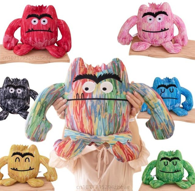 Kawaii Bunte Monster Plüschpuppe, Stofftier, 7-teiliges Set, bunt/mehrfarbig - Bild 1