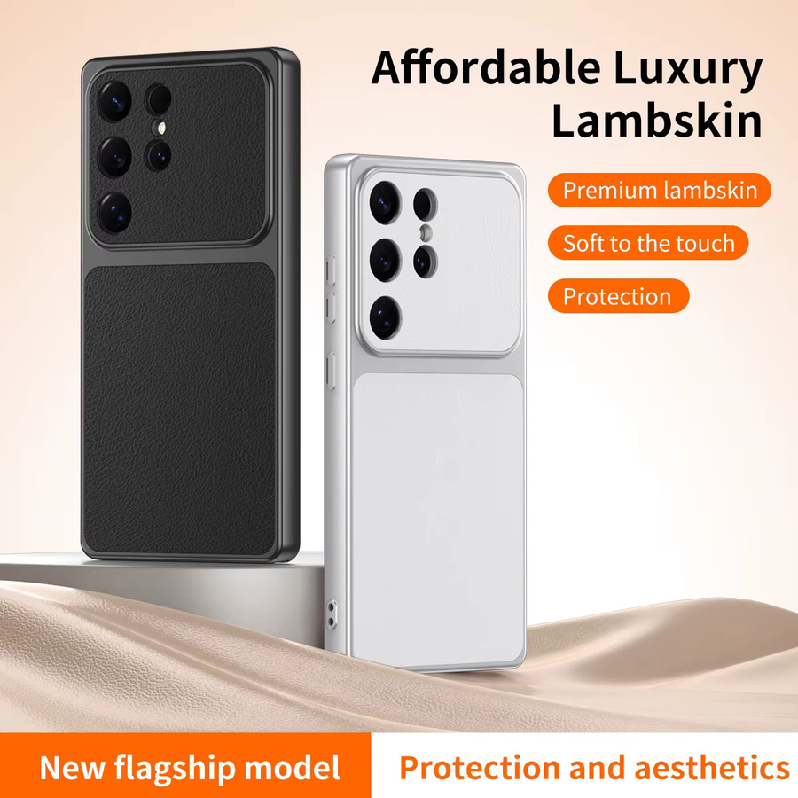 Handyhülle aus PU-Lammleder für Huawei Honor Magic 8 Pro in Silber, Weiß und Schwarz - Bild 3