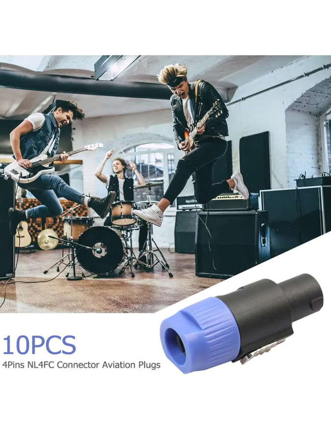 ALLOYSEED NL4FC 4-Pin Luftfahrtstecker Audiokabel-Adapter 4-Pol-Stecker für Lautsprecher - Bild 4