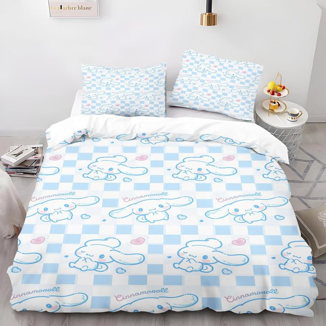 Bettwäsche-Set Softura Cinnamoroll mit Bettbezug und Kissenbezügen aus Mikrofaser, Weiß, B/H: 220 x 240 cm - Bild 1