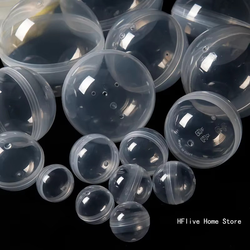 MOONBIFFY Transparente Kunststoff Kugeln als Party Ornament und Dekoration für Geschenkboxen, Durchmesser: 3,5 bis 10 cm - Bild 3