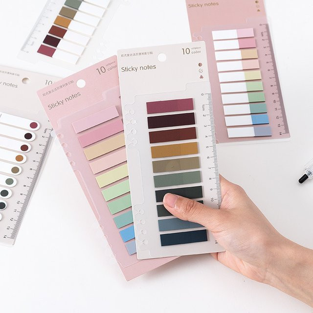 Morandi Color Index Note beschreibbare Indikatormarkierungsaufkleber aus Kunststoff in Mehrfarben - Bild 1