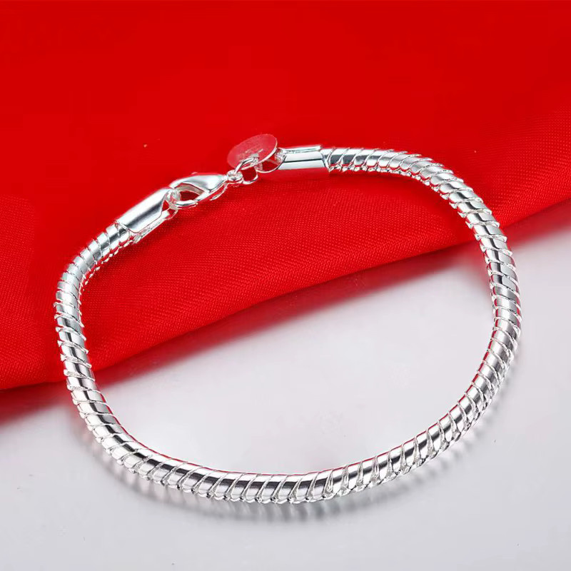 SAY Armband 925 Silber, Schlangenkette, 3 mm, Damen - Bild 4