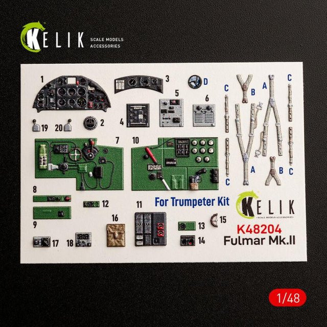 Trumpeter Fulmar Mk.II - Interior 3D Decals - Bild 1