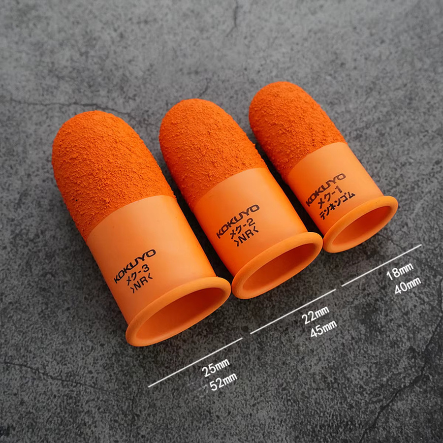 OAKCHARM Rutschfeste Fingerlinge in Orange als Mehrzweck-Fingerschutz zum Nähen und Zählen - Bild 4