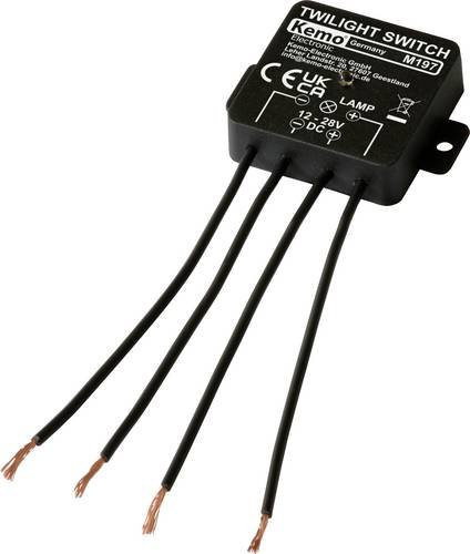 Kemo M197 Dämmerungsschalter Baustein in Schwarz, 12 V/DC und 24 V/DC - Bild 1