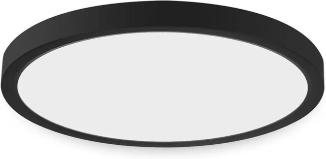 NETTLIFE LED Deckenleuchte aus Kunststoff in Schwarz, Durchmesser: 23 cm, 6500K Kaltweiß - Bild 1
