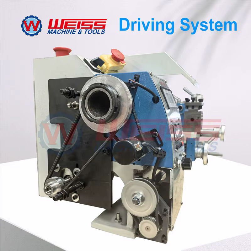 WEISS WBL210E Metalldrehmaschine in Weiß und Blau, halbautomatische Metalldrehmaschine mit Schneidgewinde, 38 mm Spindelbohrung und 1,1 kW bürstenlosem Motor - Bild 6