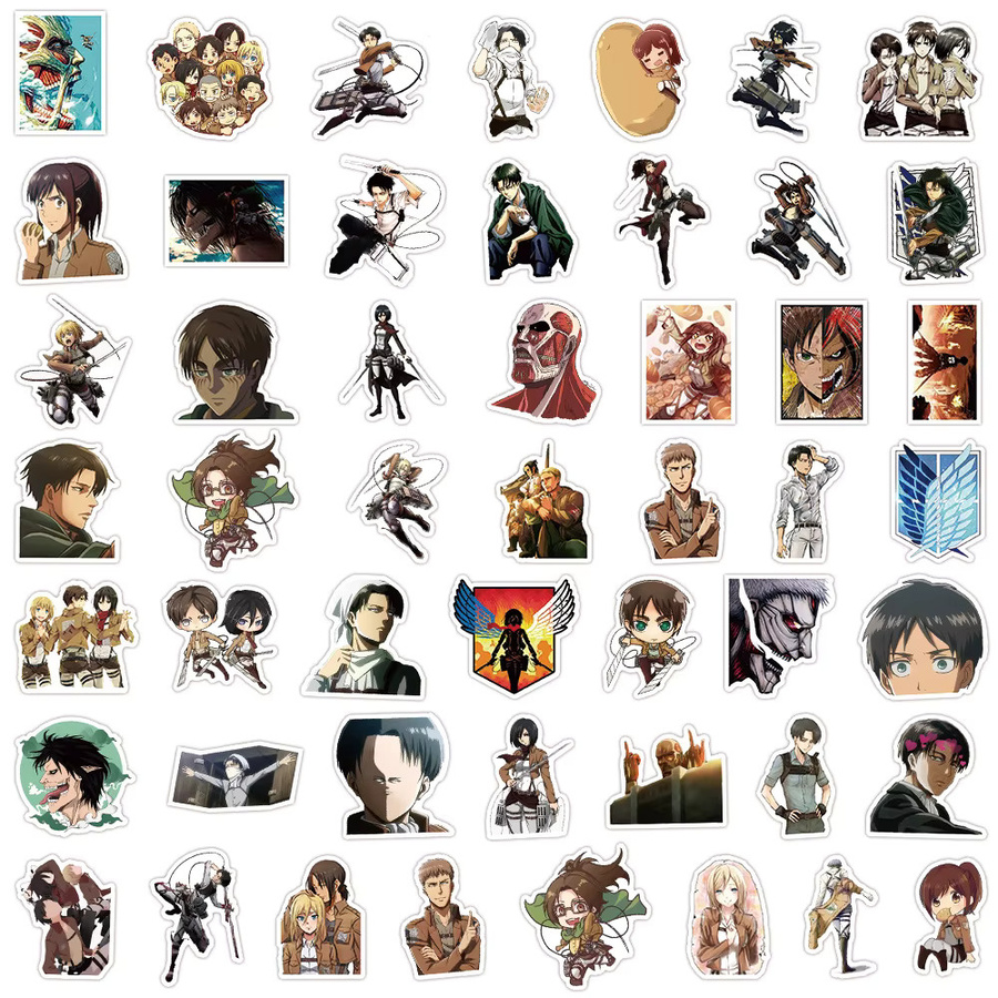 Bandai Attack on Titan Aufkleber, 50-teiliges Set, Bunt / Mehrfarbig - Bild 4