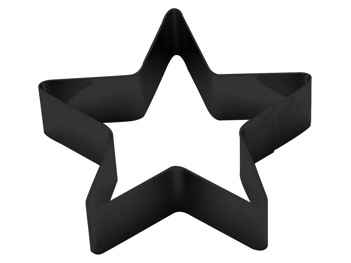 ECHTWERK Serviettenring-Set Stern-Design aus Edelstahl in Schwarz, 4 Stück, B/T/H: 2 x 7 x 2 cm - Bild 3