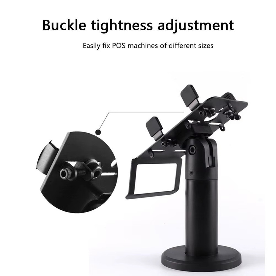 Verstellbarer Metall-POS-Terminal-Maschinenständer in Schwarz mit 360 Grad Drehung für universelle Mpos- und Pos-Geräte - Bild 3