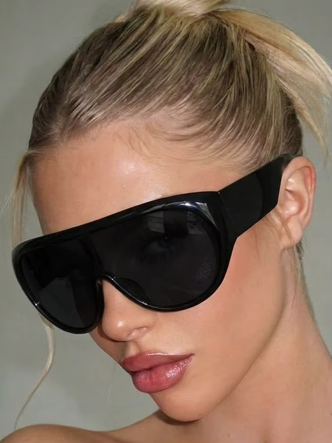 GENTLE LIU Sonnenbrille Butterfly, Vollrand, Kunststoff, Schwarz, Damen - Bild 3