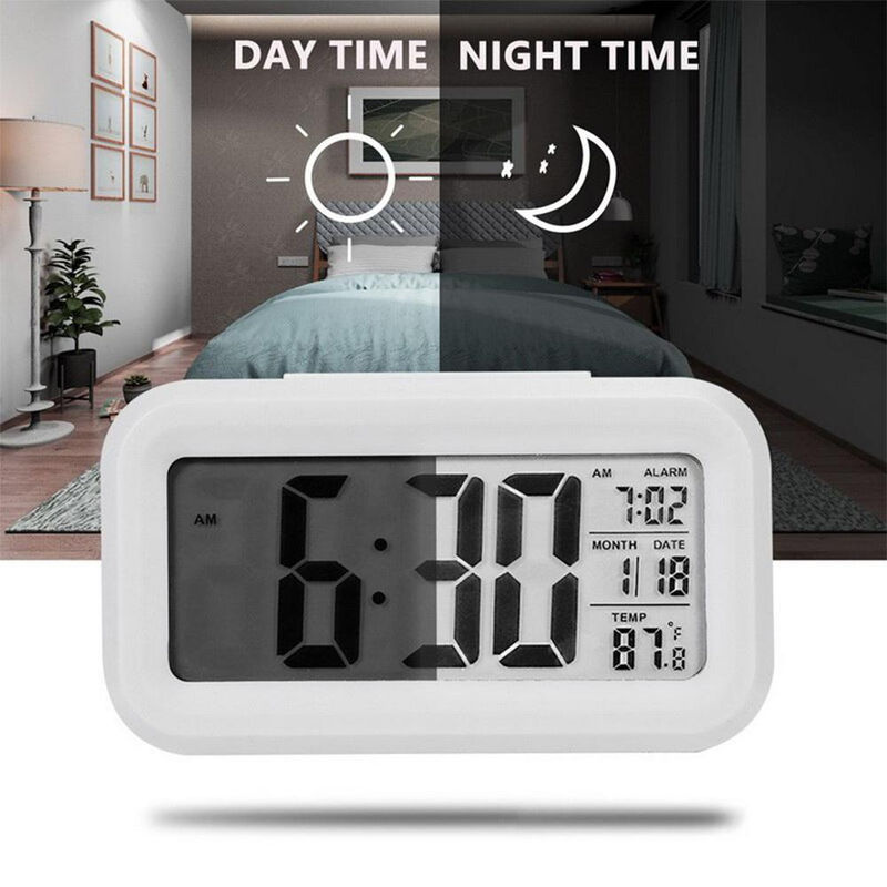 Tooarts Digitaler Wecker mit Datumsanzeige, Thermometer und Schlummerfunktion, Schwarz, Rechteckig - Bild 2