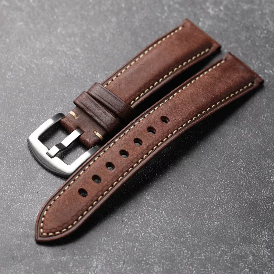 Raystray Uhrenarmband Rindsleder, Schwarz, Herren - Bild 2