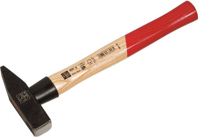 LUX-TOOLS Schlosserhammer Comfort mit geschmiedetem Stahlkopf und Holzgriff, 800 g, Mehrfarbig - Bild 1