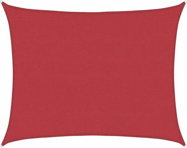 Furnicato Sonnensegel aus HDPE in Rot, Rechteckig, B x T: 8 x 6 m - Bild 1