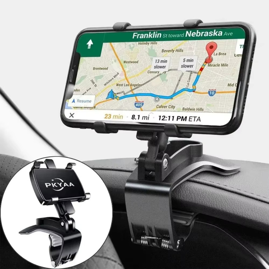 Drehbarer Handyhalter für das Armaturenbrett in Schwarz, 360-Grad-Rotation, passend für Handys von 4 bis 7 Zoll - Bild 5