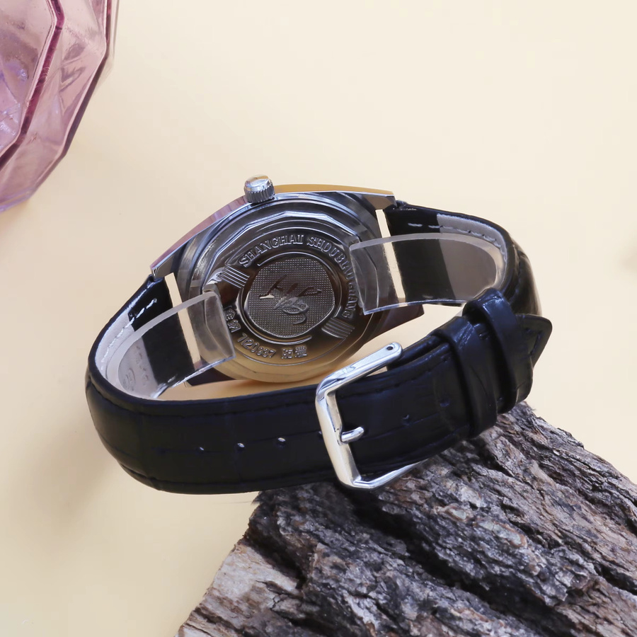 HEIMDALLR Armbanduhr, Handaufzug, Schwarz, Silber, Leder, Herren - Bild 4