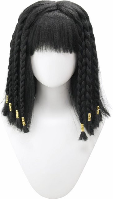 Synthetische Perücke, schwarz, geflochten, Unisex - Bild 1