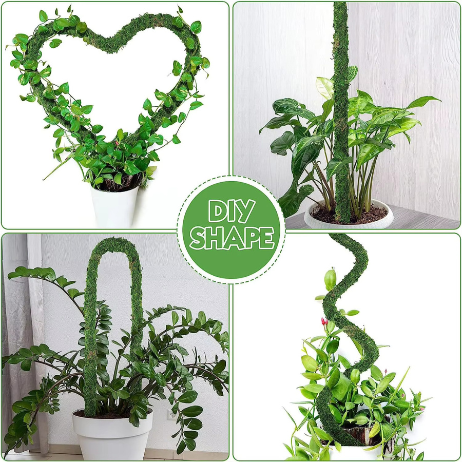 Biegbare Moosstange in Grün als Pflanzenunterstützung für Monstera und Kletterpflanzen im Innenbereich - Bild 1