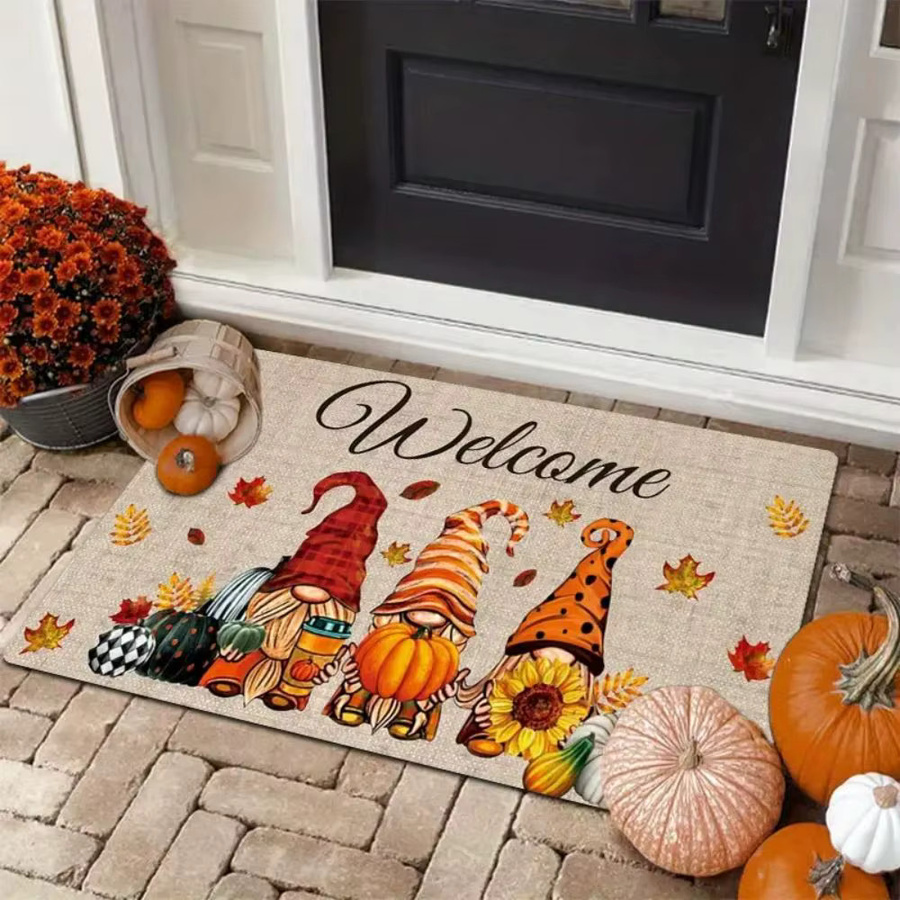 VIKAMA Thanksgiving Fußmatte für den Herbst, saugfähiger Teppich in Multicolour, B/T: 40 x 40 cm - Bild 4
