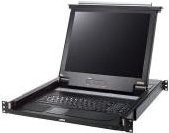 ATEN CL1000M KVM-Konsole 17 Zoll LCD Rackmount 1U mit AZERTY-Tastatur, VGA, USB und PS/2, Schwarz - Bild 1
