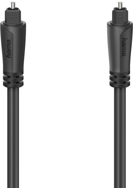 Hama Audio-Lichtleiter-Kabel Toslink in Schwarz, Länge: 0,75 m - Bild 1