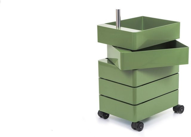 Magis 360 Container in Grün mit Rollen aus ABS Kunststoff und Aluminium in glänzender Ausführung - Bild 1